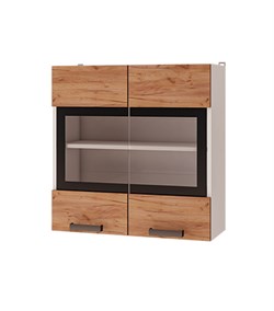 Шкаф настенный 2-дверный со стеклом 7В2 "Крафт" (БТС) 4612