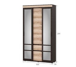 Шкаф-купе "Берген" 1,5 m (МФ) 5582