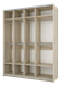 Шкаф - купе "Fortune 14" 1800_400/400/400/600 (Мебелони) 2738