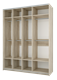 Шкаф - купе "Fortune 3" 1800_400/400/400/600 (Мебелони) 2854