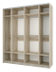 Шкаф - купе "Fortune 3" 2000_400/600/600/400 (Мебелони) 2856
