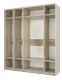 Шкаф - купе "Fortune 3" 2000_400/400/800/400 (Мебелони) 2857