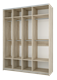 Шкаф - купе "Fortune 4" 1800_400/400/400/600 (Мебелони)  2881