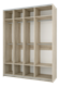 Шкаф - купе "Fortune 5" 1800_400/400/400/600 (Мебелони) 2888
